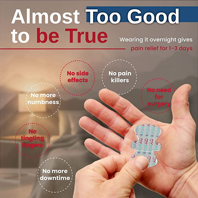 CarpalAID Carpal Tunnel Syndrome Relief   Self Adhesive Support for Relief (Small 5PC)