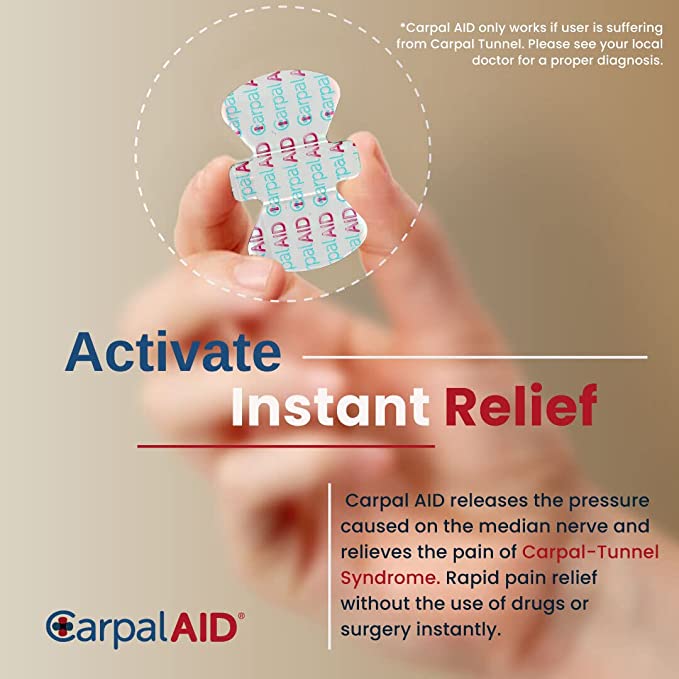 CarpalAID Carpal Tunnel Syndrome Relief   Self Adhesive Support for Relief (Small 5PC)