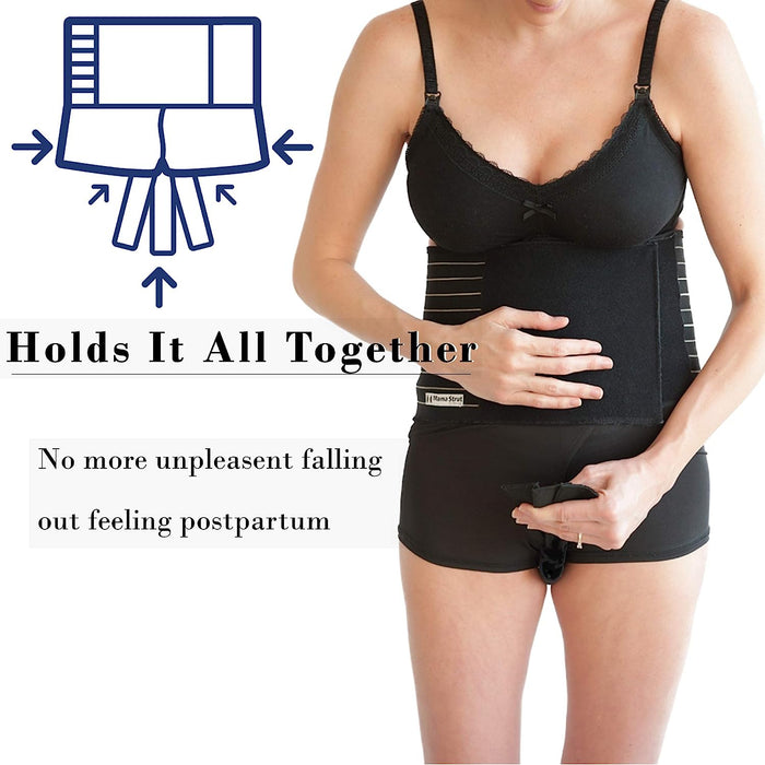 Mama Strut Postpartum Support Brace - Recovery Wrap Combines Compression, Heat and Cold Therapy