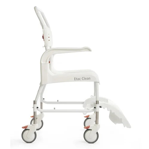 Etac Clean height-adjustable Shower-Commode Chair, 4 lockable wheels