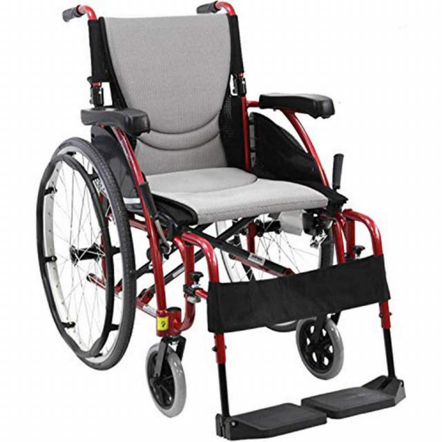 Karman S-115 18" Seat Ultra Light Ergonomic Wheelchair (w/ Removable Footrest)